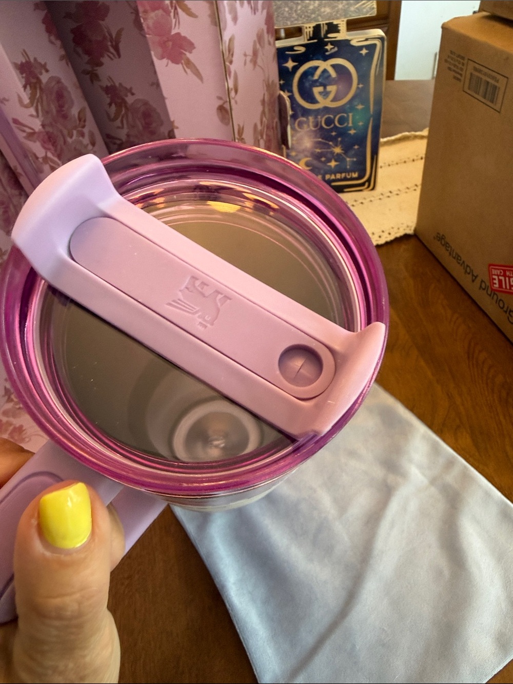 Stanley Love Shack Fancy Purple Pink Floral with Handle and Straw - Picture 8 of 14